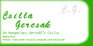 csilla gercsak business card